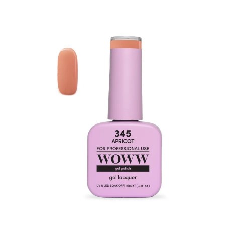 Ημιμόνιμο Βερνίκι New Woww Cosmetics 10ml Apricot - 345